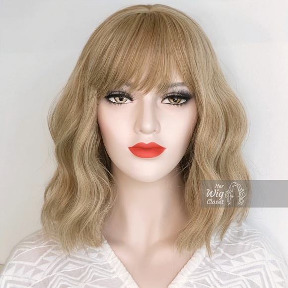 Ashy Blonde Wavy Wig with Bangs | Alicia main image 7